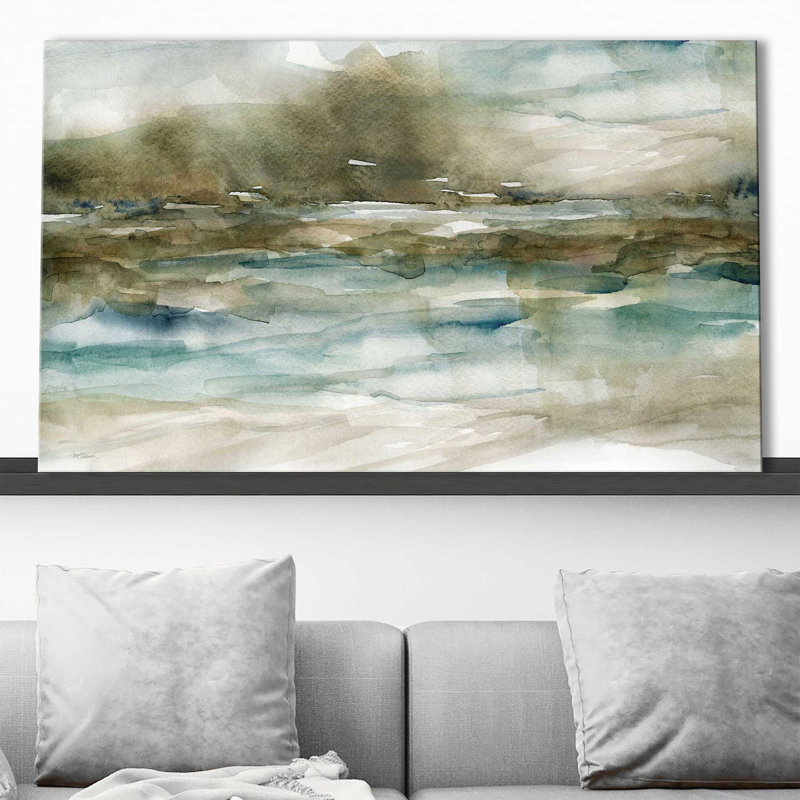 706-6173 Riverbank by Carol Robinson - Wrapped Canvas Painting, 30" W x 18" H, Wrapped Canvas