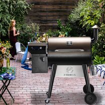 Costway Offset Wood Portable 256 Square Inches Smoker & Grill