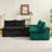 Green&Black Turtle Velvet Double Chaise Lounge Multifunctional Lazy Sofa-843493905
