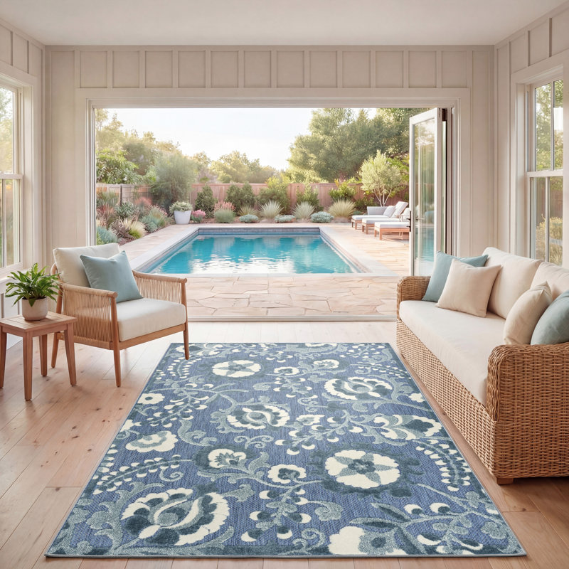 Tapis floral Gregori, Rectangle 3 pi 6 po x 5 pi 6 po
