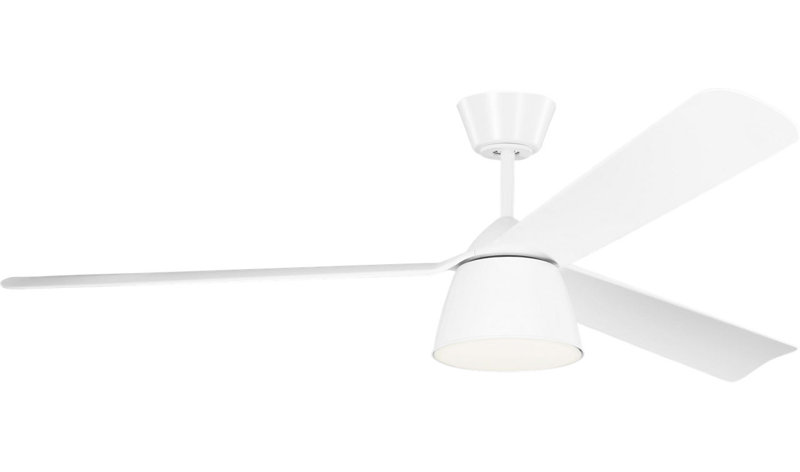 Studio Smart 60 LED Ceiling Fan, Matte White