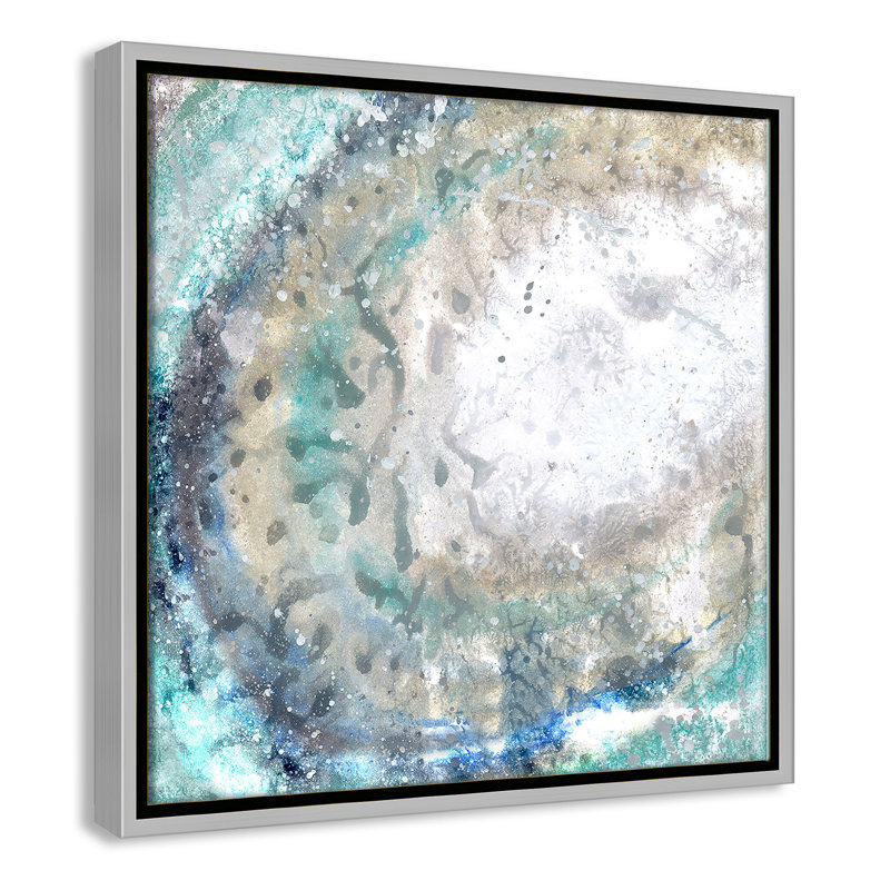 Constellation # 1 - Cadre flottant, reproduction d'art sur toile, H 24 po x l 24 po x P 2 po, Argent