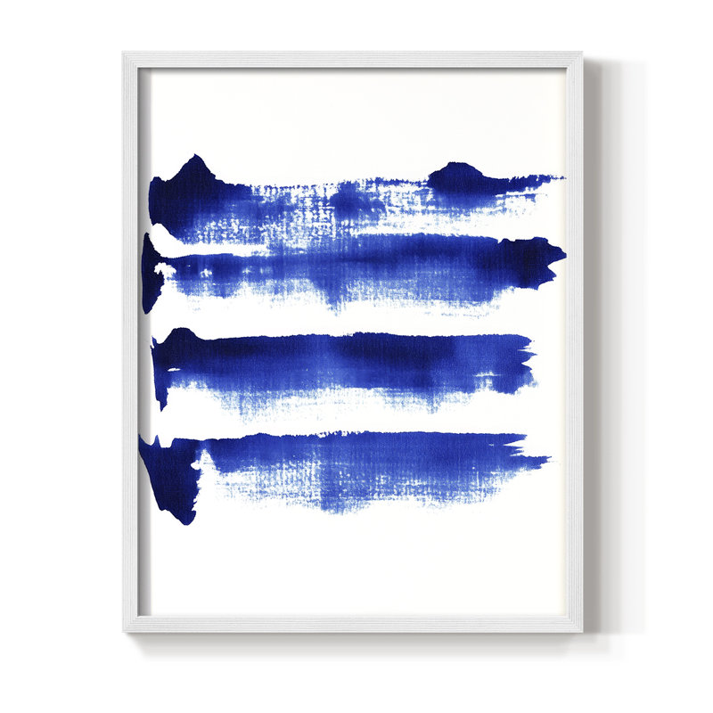Abstrait, art abstrait encadré, prêt à accrocher, H 14 po x l 11 po, Blanc
