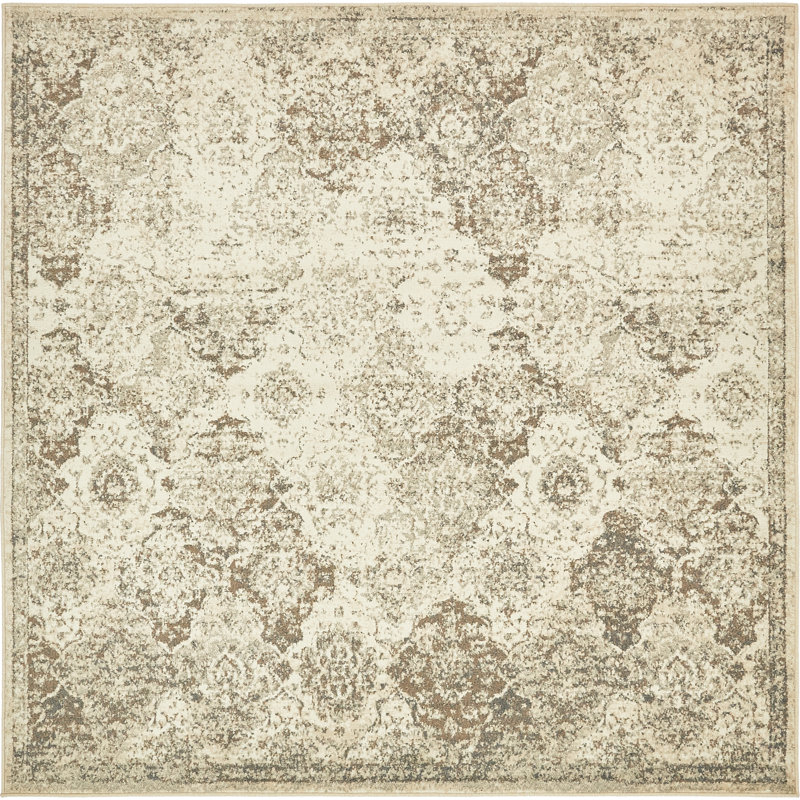 Levi Floral Indoor Rug, Square 8'