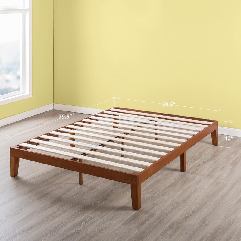 Harlow Solid Wood Platform Bed, Cherry, Queen