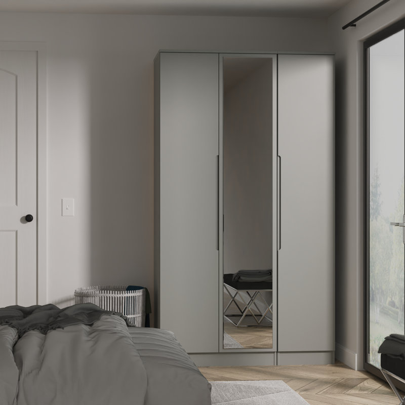 Bisma Manufactured Wood Wardrobe, Dusk Grey