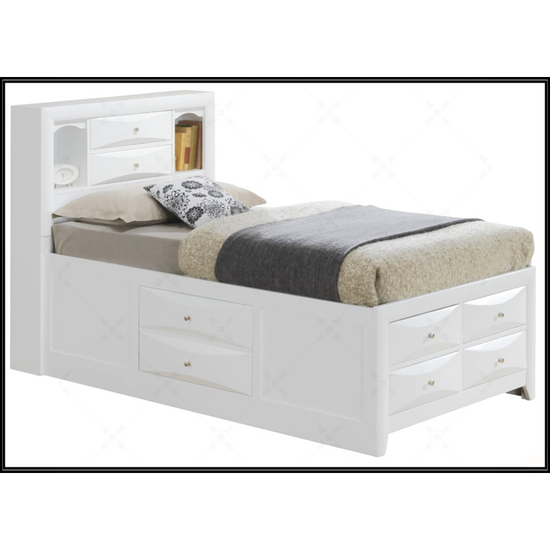 Twin Storage Bed, Twin, White