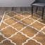 Tapis brun en laine touffeté à la main à motif géométrique Carolene-1093619890