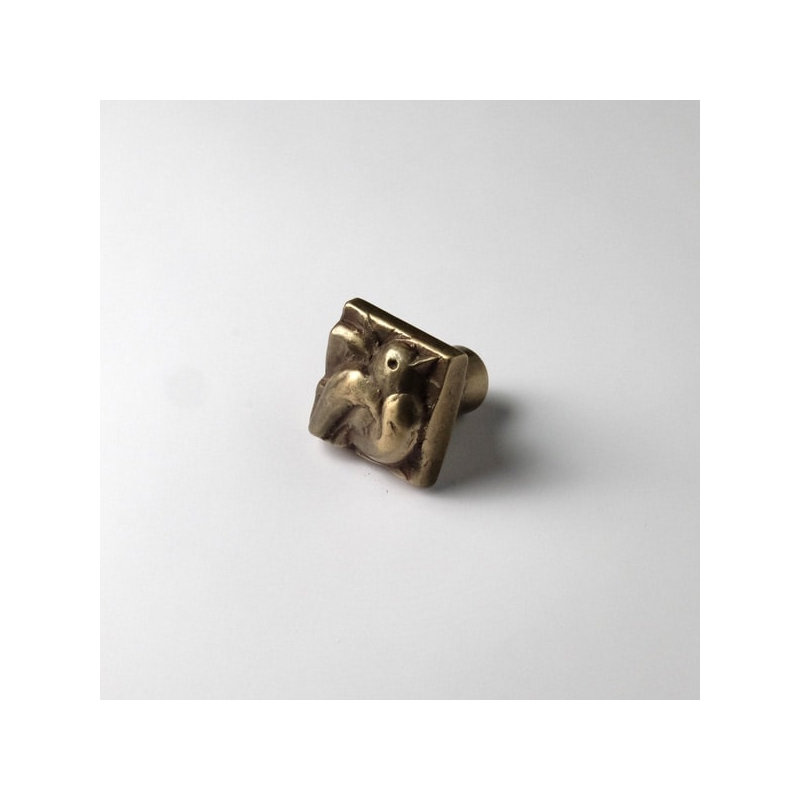 Dove Bronze Square Knob, Traditional Bronze
