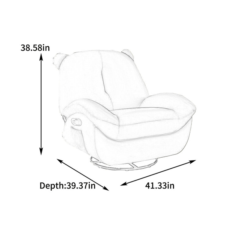 Fauteuil inclinable en cuir résistant aux taches avec éponge., Similicuir vert