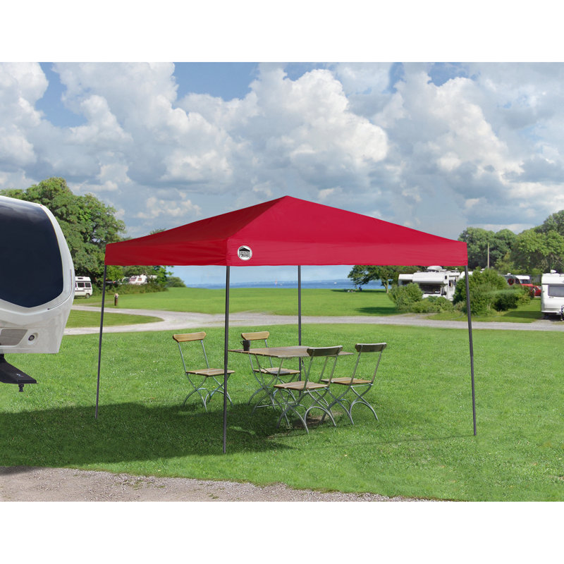 Shade Tech 10 Ft. W x 10 Ft. D Steel Pop-Up Canopy, Red