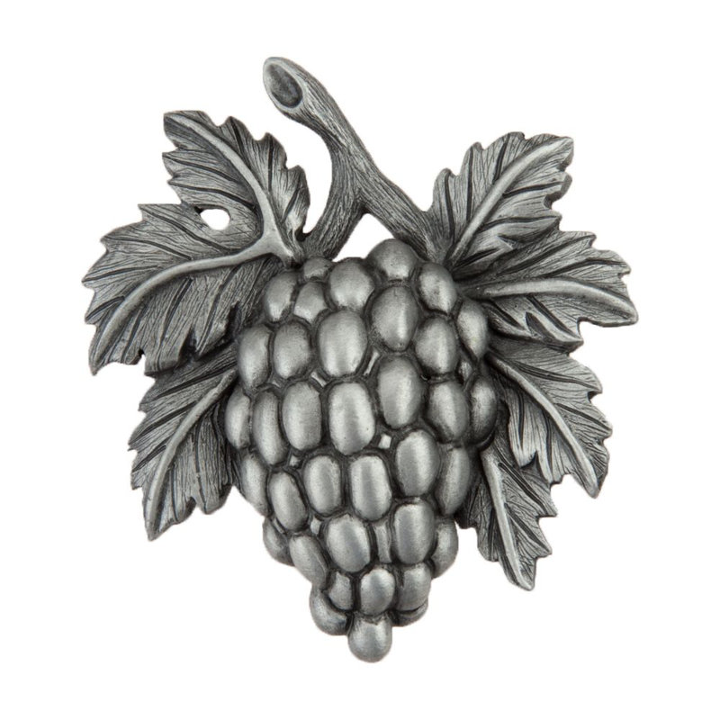 Antique Pewter Grapevine Cabinet Knob with Mounting Hardware