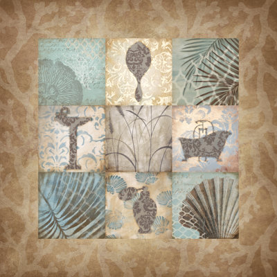 Coastal Spa Panel with Mat 1 Piece Wrapped Canvas Painting