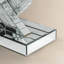 100cm Mirrored Console Table Glam Hallway Table V-Leg Narrow Sofa Table for Living Room/Entrance