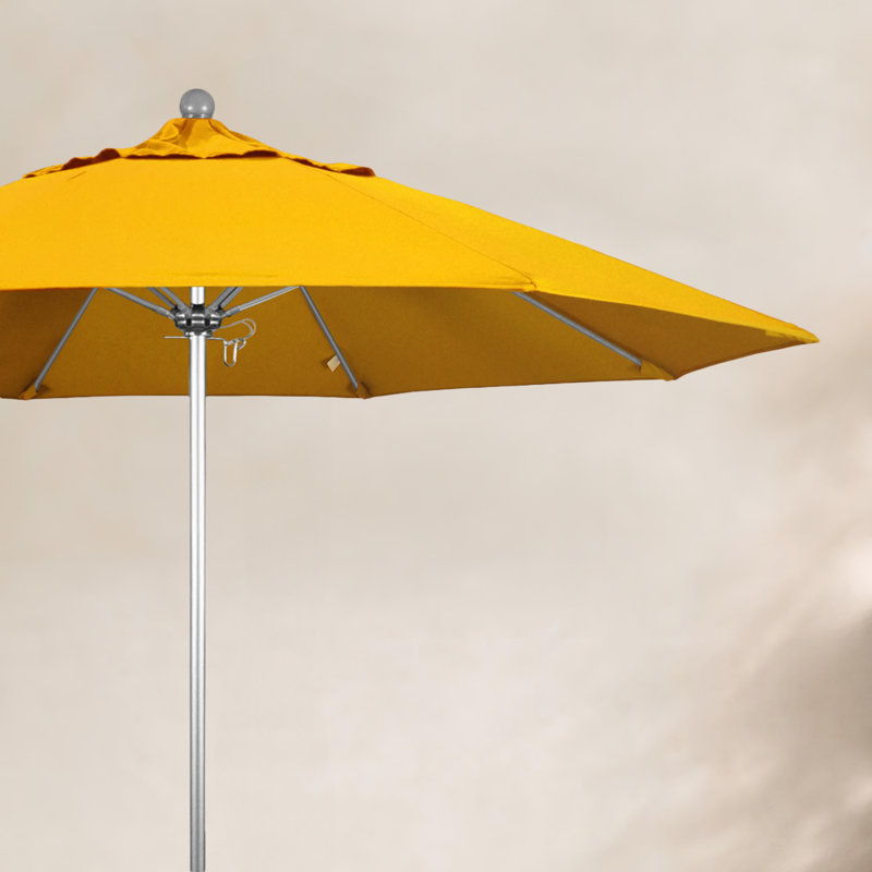 Parasol de marché 9 pi Hibo, Toile Sunbrella® jaune tournesol