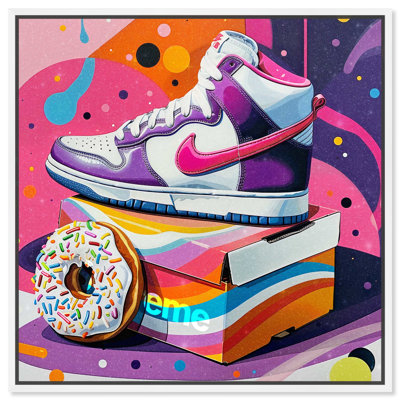 Colorful Donut Sneaker Canvas Urban Art Prints by Notoriart