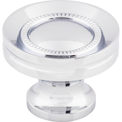 Button Faced 1 1/4" Diameter Round Knob