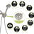 8 Hand Shower And 4.7" Rain Showerhead, Brushed Nickel Dual Kit Shower, Showerhead With 8 Modes, Handheld-120951940