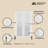 Abbey Modern Tempered Glass Bookcase Cabinet with Adjustable Shelves in White-648214588