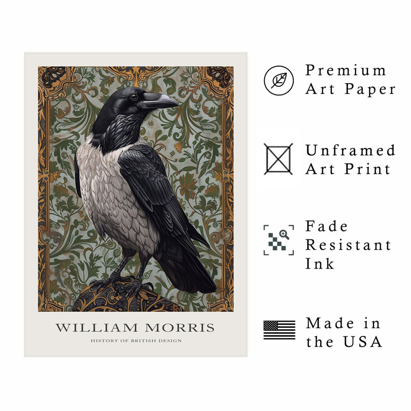 Animaux, animaux, William Morris, 14" H x 11" W