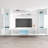 Entertainment 100" Modern Floating Wall Mounted Entertainment Center with 16-Color LED Lighting, High Gloss Finish-466491911