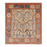 Rug & Kilim's Classic Oriental Square “Tree Of Life” Style Rug In Beige And Rust