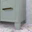 Meuble-lavabo 36 po avec lavabo en céramique, cadre en bois massif vert, portes à fermeture douce, tablettes réglables, 3 tiroirs, y compris un tiroir à double profondeur pour le rangement du sèche-cheveux