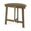 Table bistro d'extérieur pliante demi-ronde en bois d'acacia, finition grise