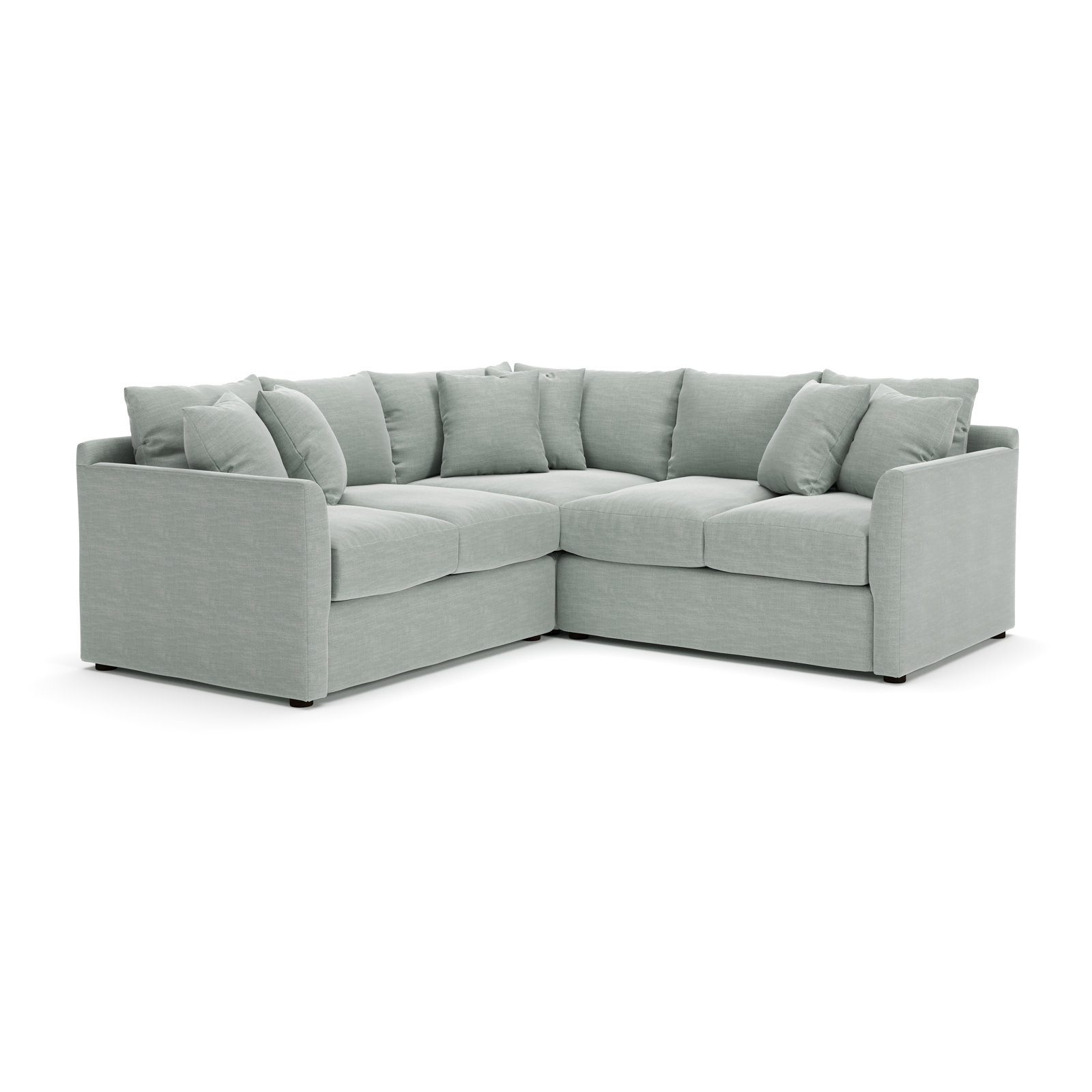 Cecelia Upholstered L-Sectional, Left Hand Facing, Conversation Capri Basketweave