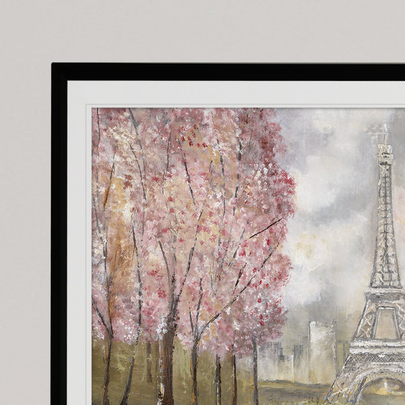 Paris Stroll - reproduction d'art encadrée, Noir, H 24 po x l 30 po x P 1,5 po