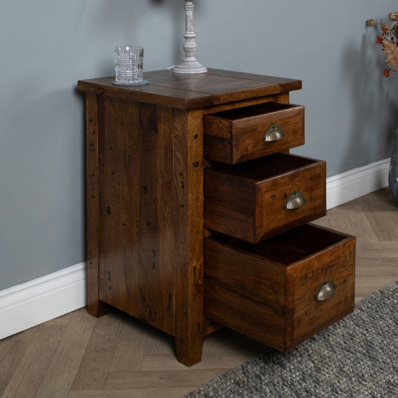 Berntsen 45cm W Solid Wood Bedside Table