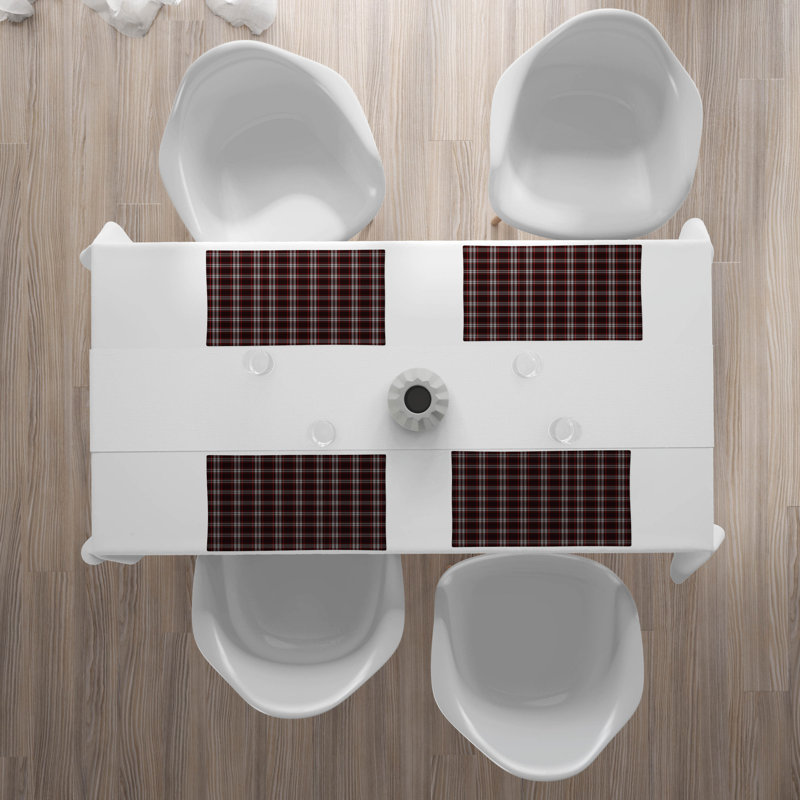 Polyester Plaid Rectangle Placemat