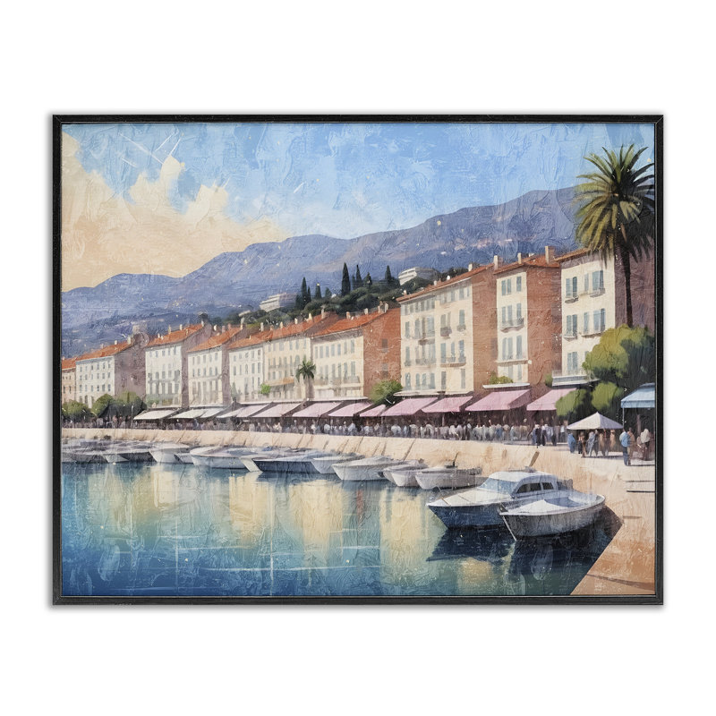 Impression sur toile de la marina pittoresque, par Kim Allen, H 11 po x l 14 po, Giclée encadrée noir minuit