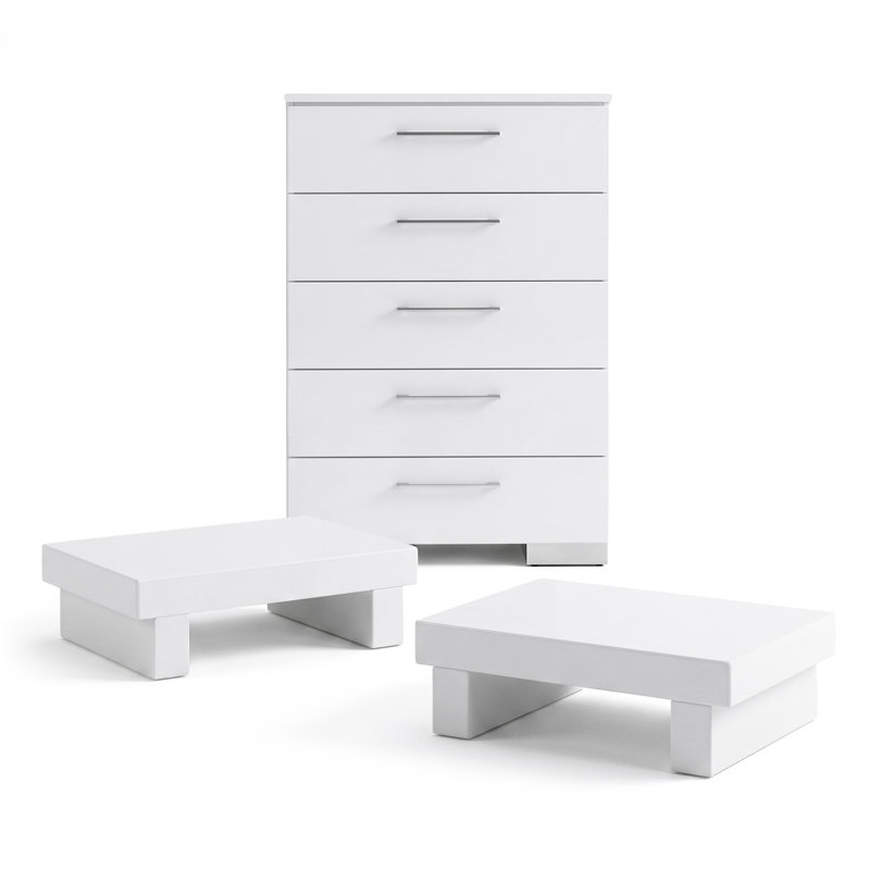 Eickhoff 3-Piece Bedroom Set, 3 Pcs: 2 Nightstands, Chest