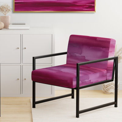 Out To Sea - Fauteuil d'appoint rembourré rose nautique et plage