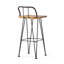 Tabouret de bar en bois et métal