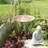 24" Hammered Copper Birdbath with Ring Stand