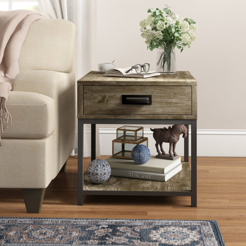 Table de bout avec rangement Overholt