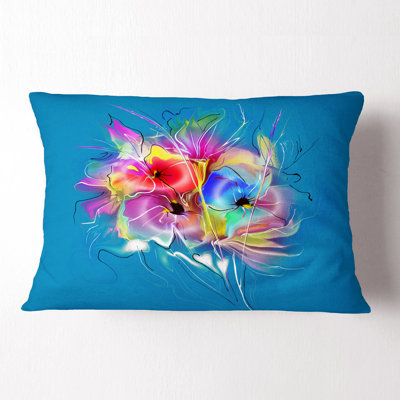 Floral Reversible Throw Pillow