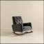 Chaise berçante en bois massif gris foncé