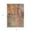 Tapis extérieur lavable abstrait cuivré et terre cuite 10 pi x 14 pi