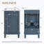 Meuble-lavabo sur pied avec lavabo en céramique, porte à fermeture douce et étagère réglable, style français, bleu-1803860442