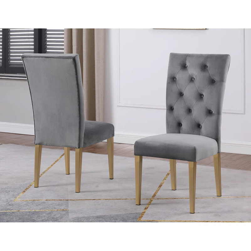 Chaise de salle à manger au design unique, Gris
