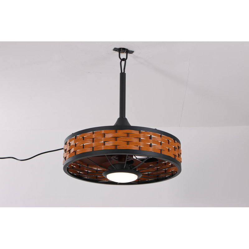 Ventilateurs de plafond extérieurs avec lumière pour les patios, ventilateur de pavillon imperméable de 20 po avec crochet de suspension, télécommande et application