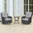 Patio Swivel Wicker Outdoor Rocking Chairs with Side Table-1206251508