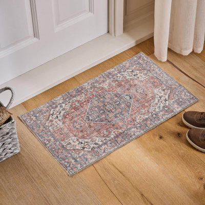 Tapis multicolore, 2 pi X 3 pi., Esthétique faite à la main, zones très passantes, aspect de chambre à coucher, zones