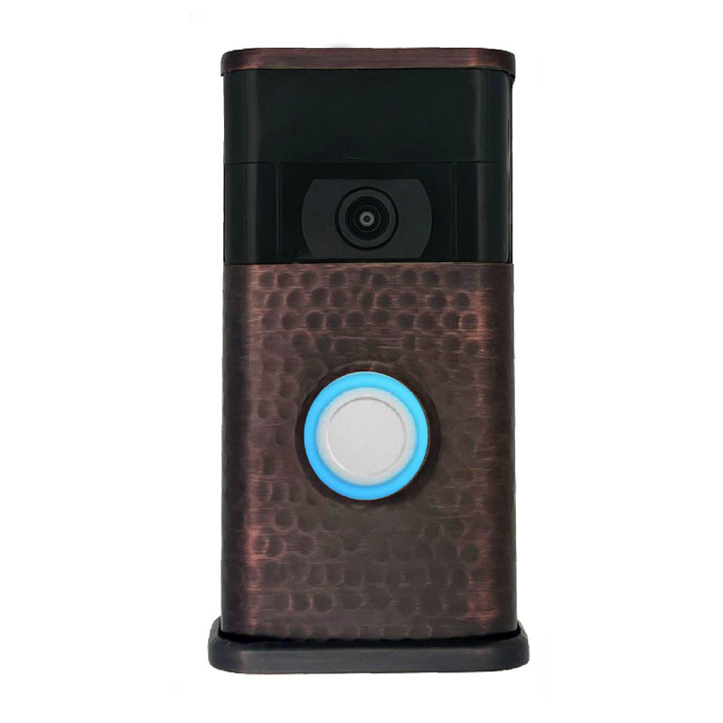 Housse de sonnette martelée pour vidéo (compatible avec Ring 2nd Gen), Bronze huilé