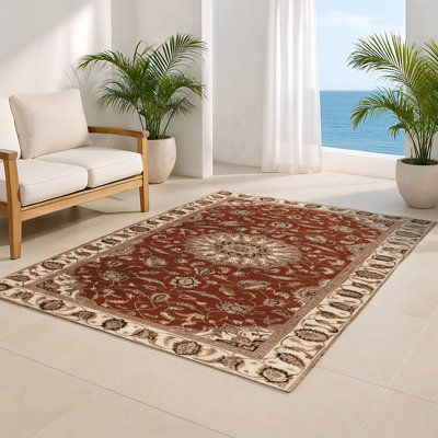 Tapis d'intérieur et d'extérieur brun Persian
