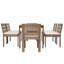 Ensemble de salle à manger 7 pièces en bois d'acacia pour patio, balcon et cour arrière