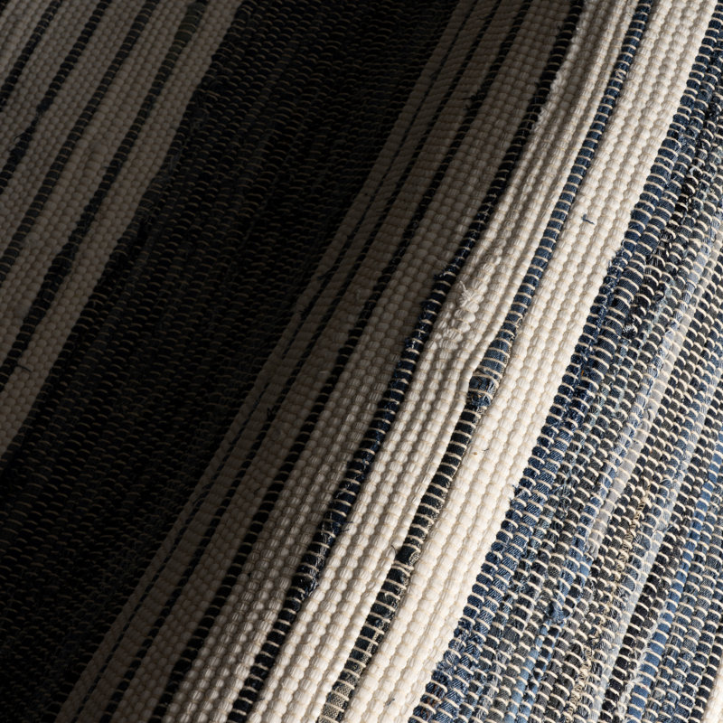 Diora Denim Bohemian Striped Rug, Rectangle 7'6" x 9'6"